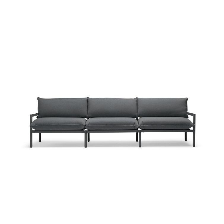 105'' Metal Outdoor Sofa with Sunbrella Cushions AllModern